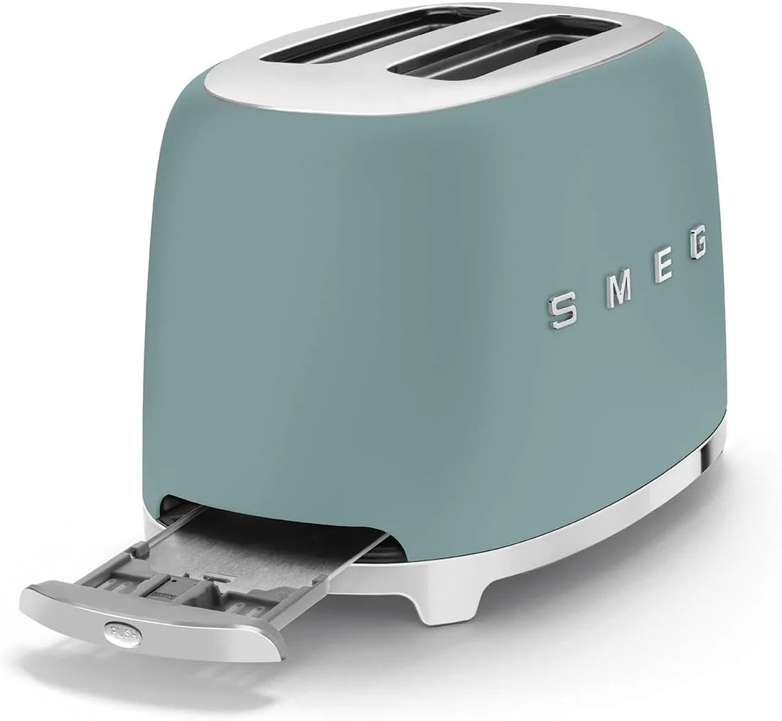 Smeg Matte Emerald Green Kettle & Toaster Set Limited Edition