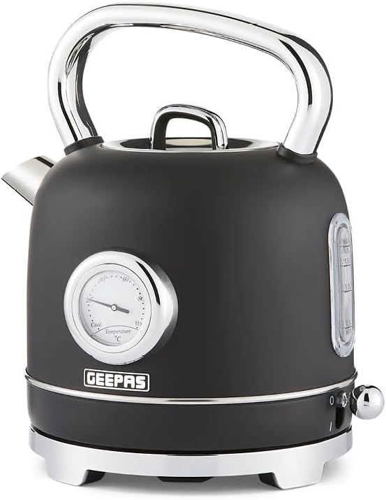 GEEPAS Retrovive Kettle GK38074UK-BK (Black)