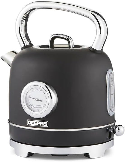 GEEPAS Retrovive Kettle GK38074UK-BK (Black)