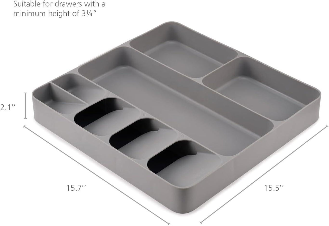 Joseph Joseph Grey DrawerStore Cutlery Kitchen Utensils Drawer Organiser 85127 - Vibe Home