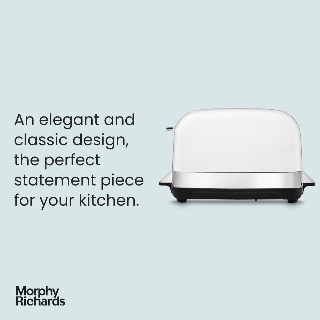 Morphy Richards Venture White 4 Slice Toaster 240134 - Vibe Home