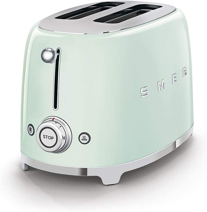 SMEG Pastel Green Kettle and 2 Slice Toaster Kitchen Bundle