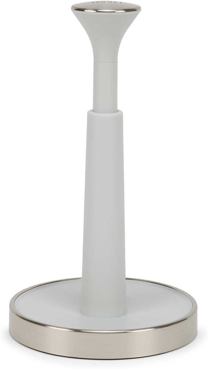 Joseph Joseph Grey Push & Tear Kitchen Roll Holder Towel Pole 851688 (Stone) - Vibe Home