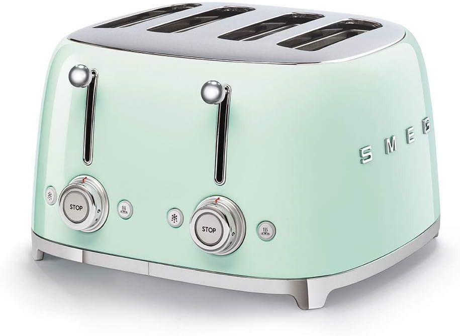 SMEG 4 Slice Toasters Pastel Green Toaster - Limited Edition