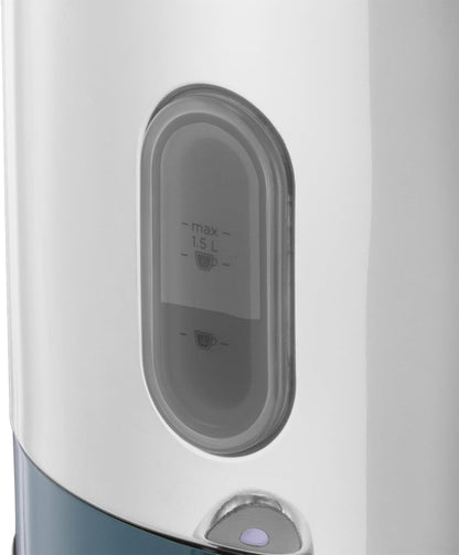 Russell Hobbs Distinctions Pyramid Kettle, 2 Slice Toaster & Microwave Kitchen Set (Ocean Blue)