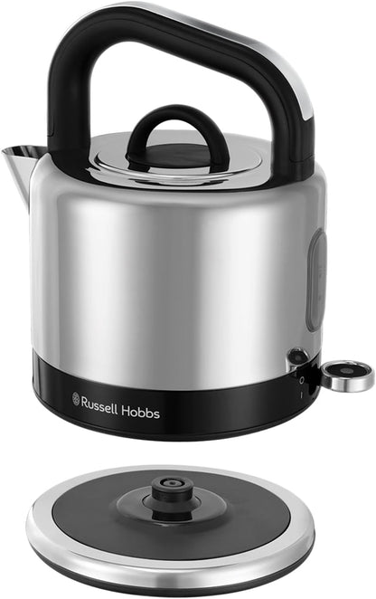 Russell Hobbs Distinctions Pyramid Kettle, 2 Slice Toaster & Microwave Kitchen Set (Black)