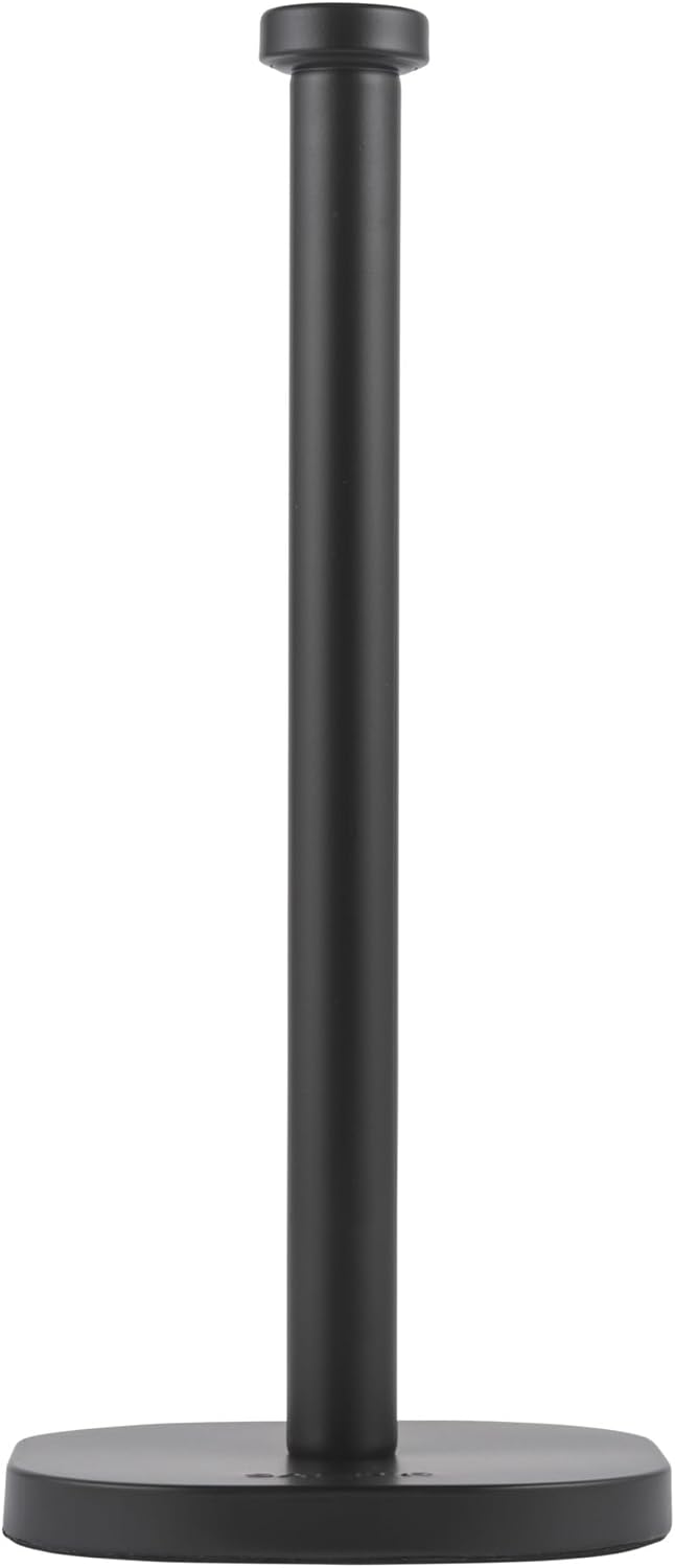 Salter Kuro Kitchen Roll Holder Freestanding Carbon Steel Stand BW14445 (Matte Black)