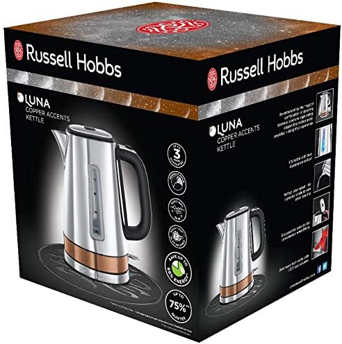 Russell Hobbs Luna Kettle Stainless Steel 24280 (Copper Accents)