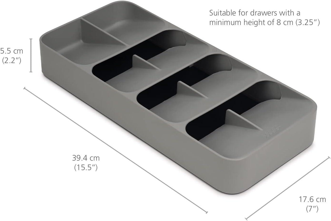Joseph Joseph Grey DrawerStore Large Compact Cutlery Organiser 85152 - Vibe Home