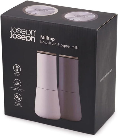 Joseph Joseph Milltop Non-Spill Salt & Pepper Mill Set (Grey)