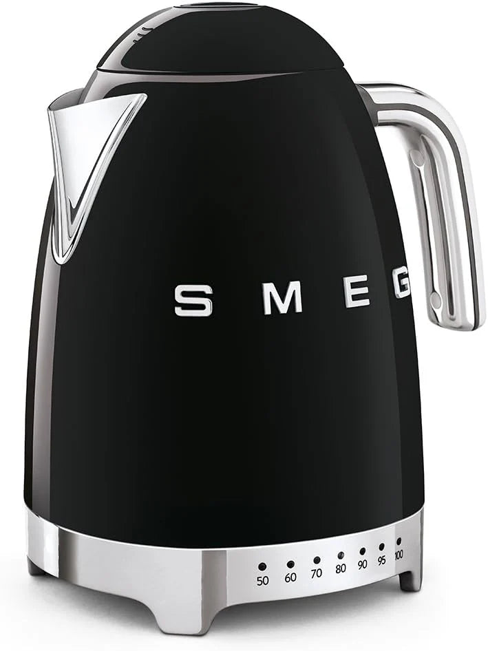 SMEG Retro Kettle & Toaster Temperature Controlled Kitchen Set (Black)