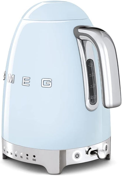 SMEG Retro Kettle Temperature Controlled KLF04PBUK (Pastel Blue)