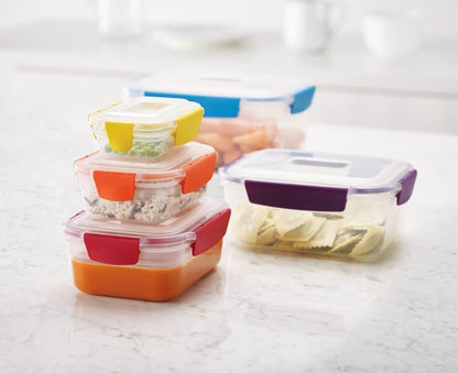 Joseph Joseph Nest Lock 5-Piece Plastic Food Kitchen Storage Container Set (Multicolour)