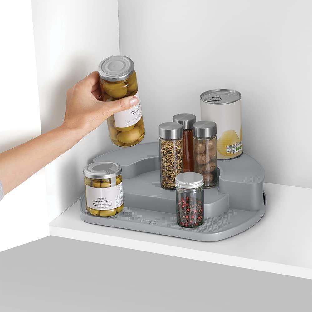 Joseph Joseph CupboardStore Rotating Organiser for Kitchen Cupboard (Grey) - Vibe Home
