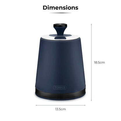 Tower Sera Bread Bin & Canisters Kitchen Storage Set (Midnight Blue) - Vibe Home