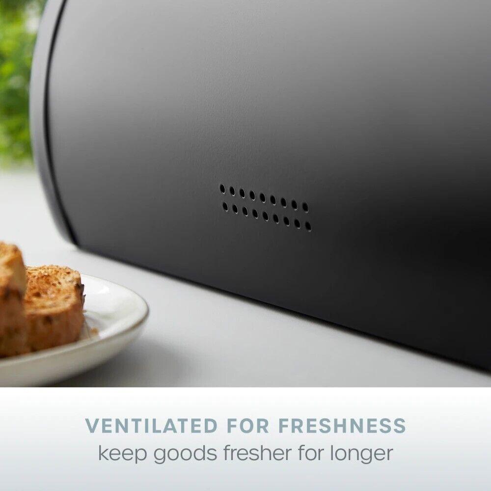 Swan Serenity Kettle, 4 Slice Toaster, Bread Bin & Canisters Kitchen Set (Black) - Vibe Home