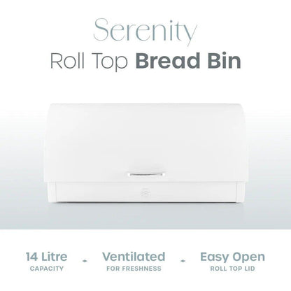 Swan Serenity Bread Bin & Canisters Kitchen Storage Set (White) - Vibe Home