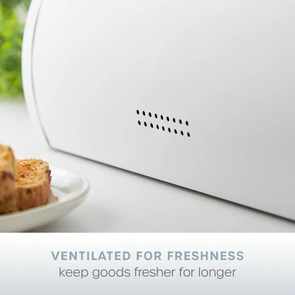 Swan Serenity Bread Bin & Canisters Kitchen Storage Set (White) - Vibe Home