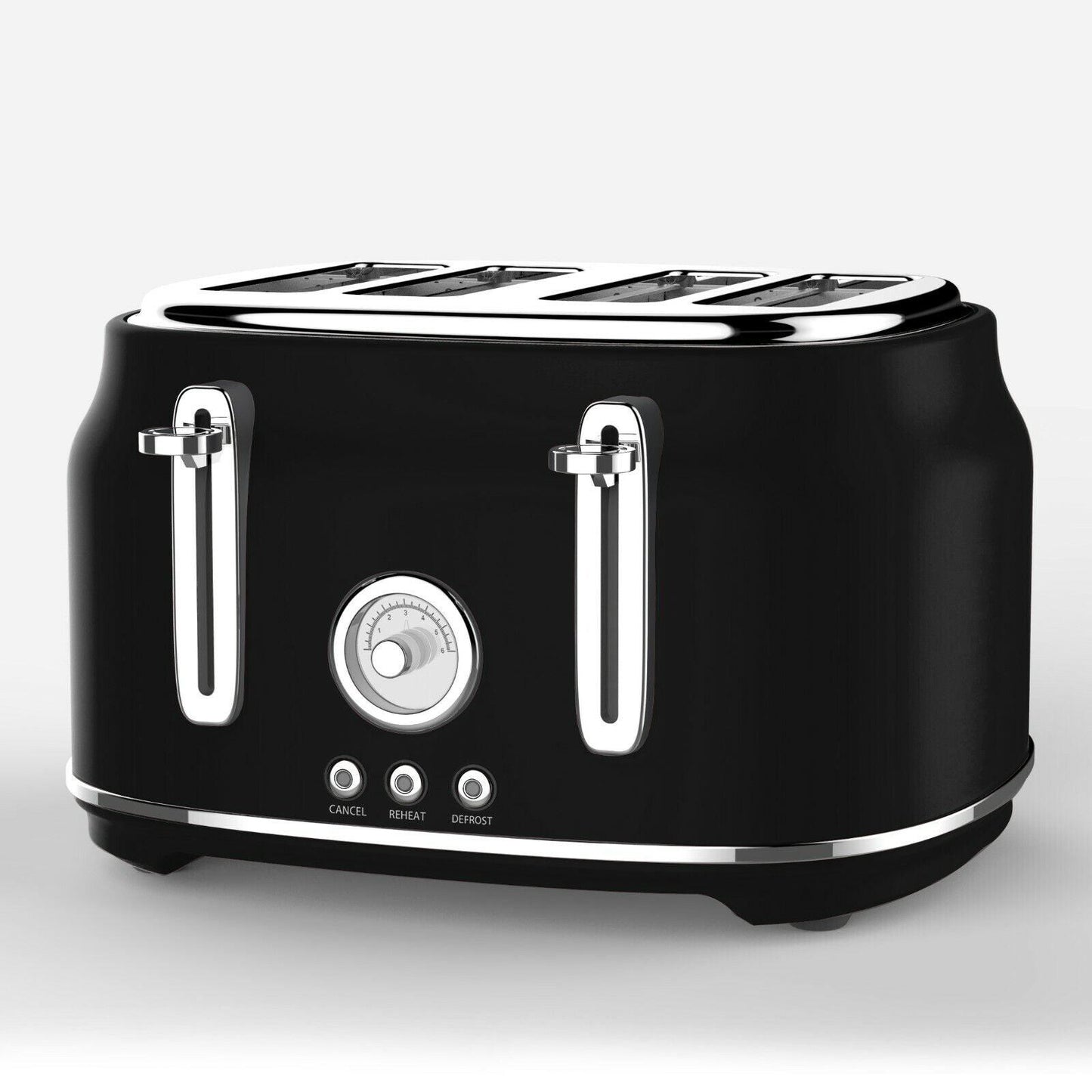 Tower Renaissance Kettle & 4 Slice Toaster Kitchen Set (Black) - Vibe Home