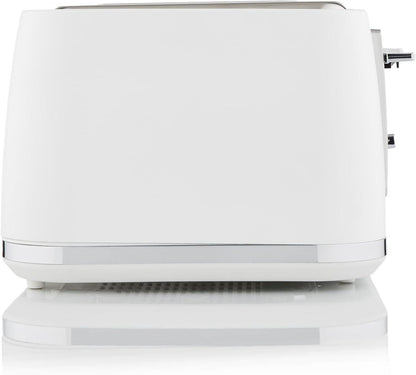 Swan Serenity Kettle & 4 Slice Toaster Kitchen Set (White) - Vibe Home