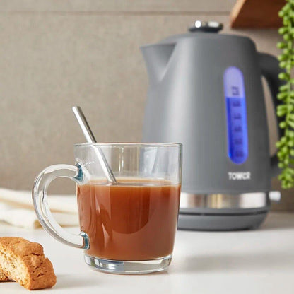 Tower Odyssey Kettle & 2 Slice Toaster Kitchen Set (Grey) - Vibe Home