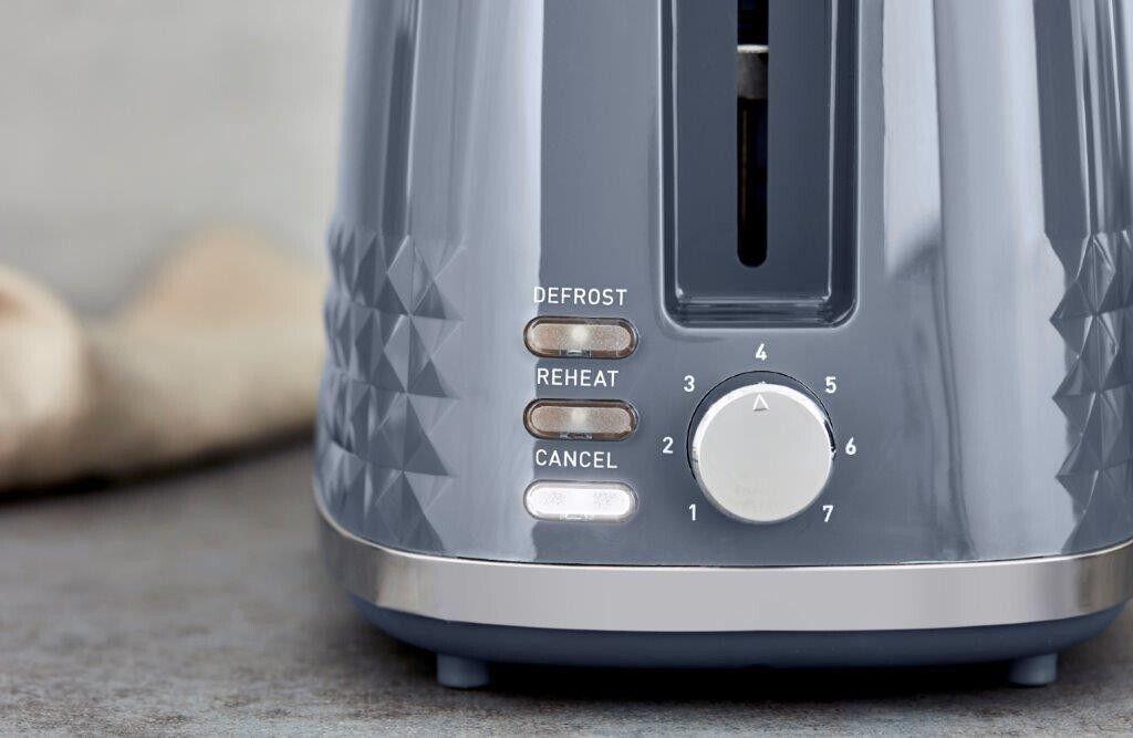 Tower Solitaire Kettle & 2 Slice Toaster Kitchen Set (Grey) - Vibe Home
