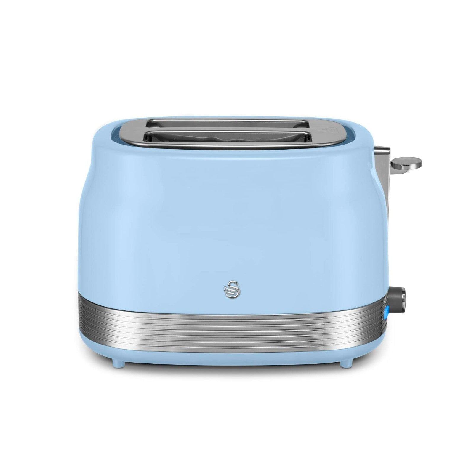 Swan Retro Blue 2 Slice Toaster ST19028BLU (Blue) - Vibe Home