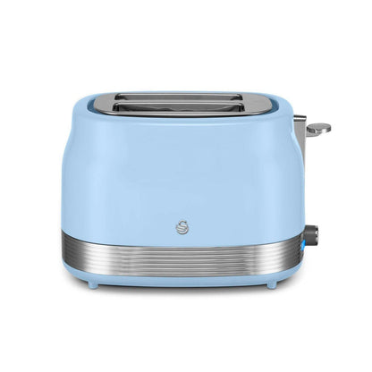 Swan Retro Blue 2 Slice Toaster ST19028BLU (Blue) - Vibe Home
