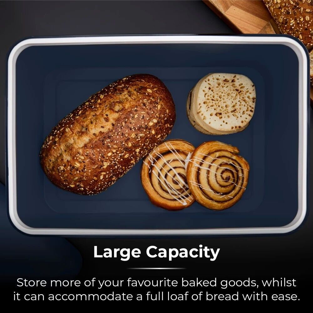 Tower Sera Kettle, 4 Slice Toaster, Bread Bin, Canisters Kitchen Set (Midnight Blue) - Vibe Home