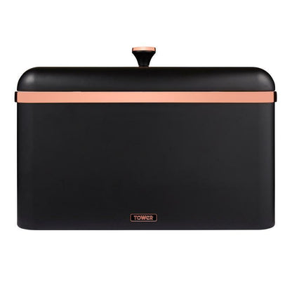 Tower Cavaletto Bread Bin & Canister Kitchen Storage Set (Black) - Vibe Home