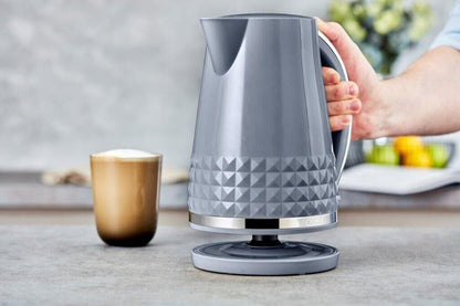 Tower Solitaire Kettle & 2 Slice Toaster Kitchen Set (Grey) - Vibe Home