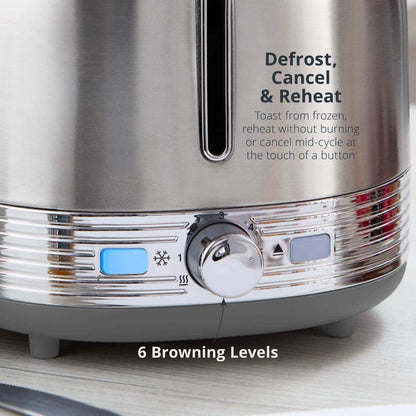 Swan Retro Jug Kettle & 2 Slice Toaster Kitchen Set Silver (Stainless Steel) - Vibe Home