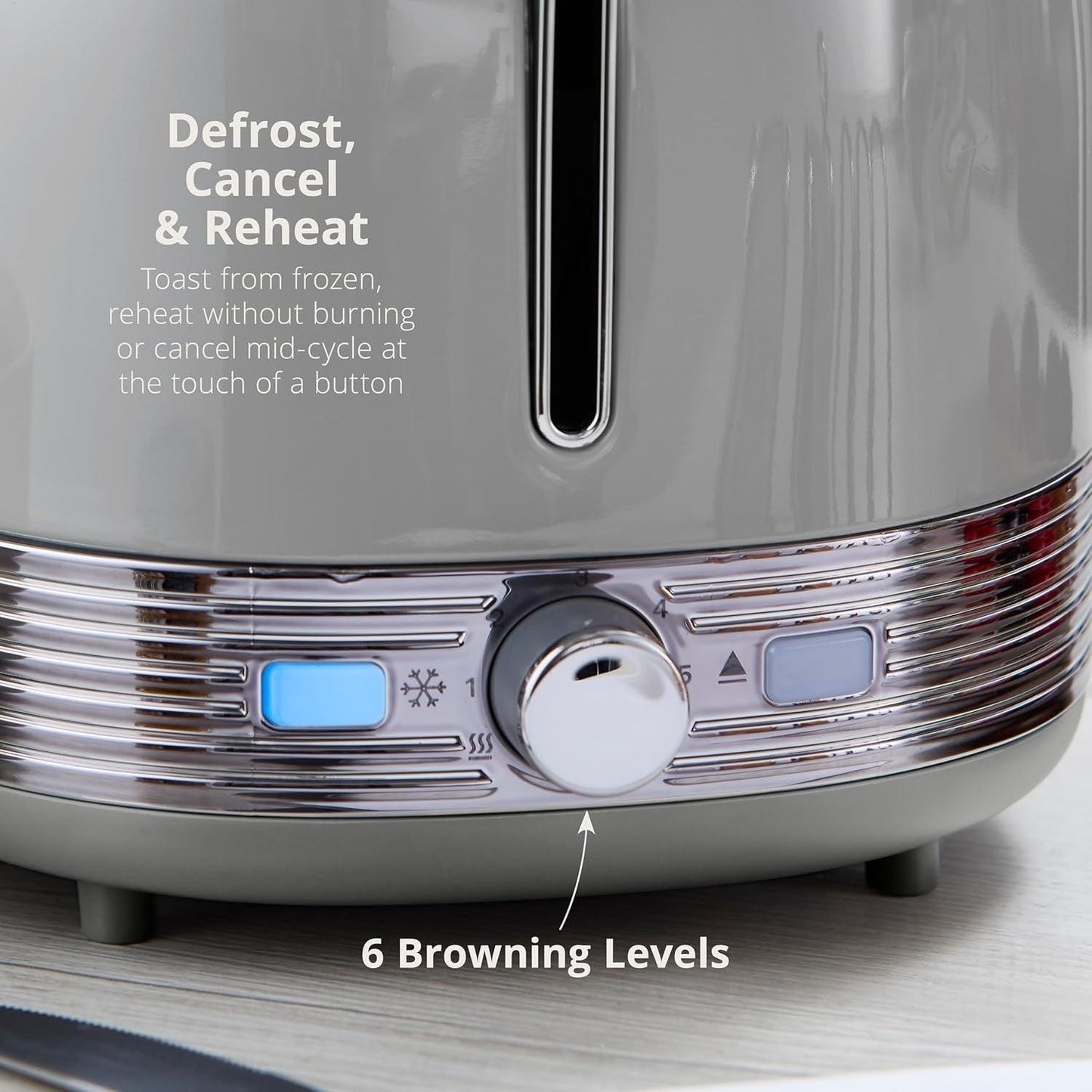 Swan Retro Pyramid Kettle, 2 Slice Toaster & Canisters Kitchen Set (Grey) - Vibe Home