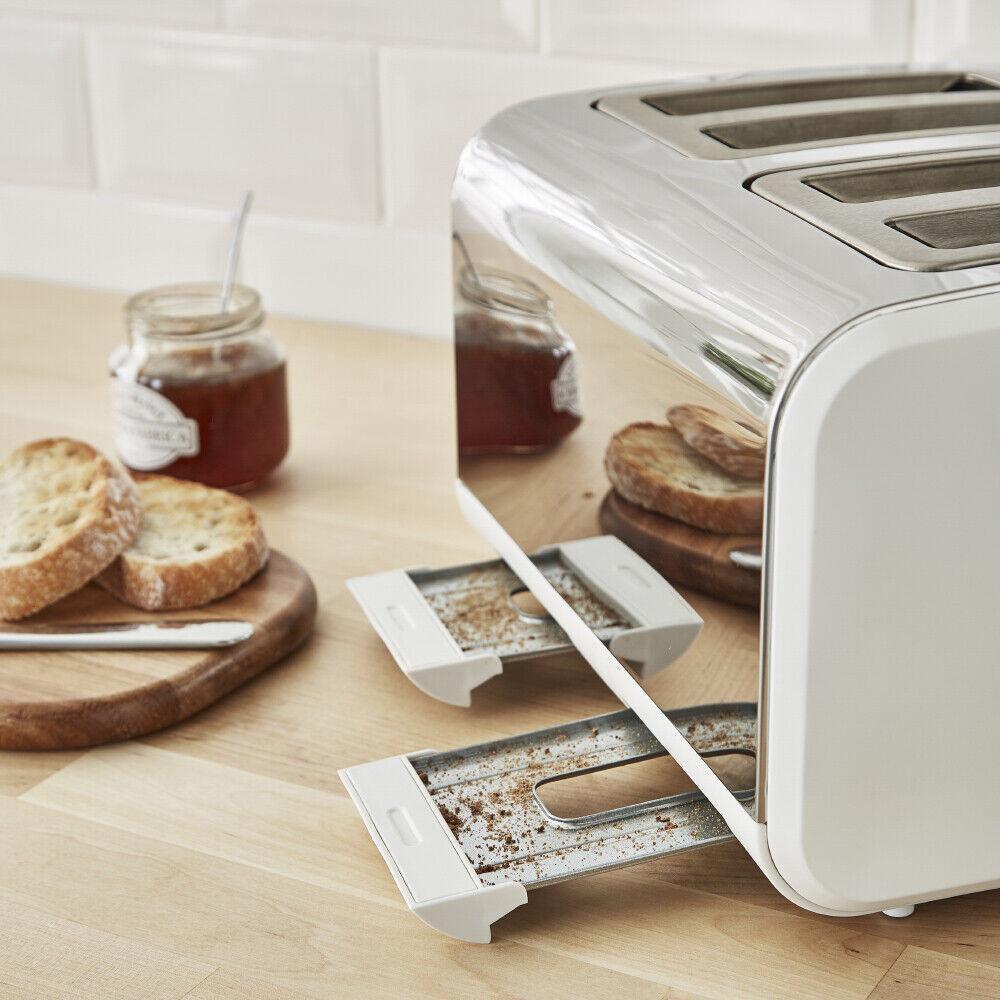 Swan Nordic Kettle & 4 Slice Toaster Kitchen Set (White) - Vibe Home