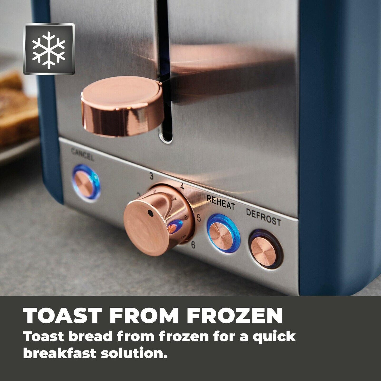 Tower Cavaletto Pyramid Kettle & 2 Slice Toaster Kitchen Set (Midnight Blue) - Vibe Home
