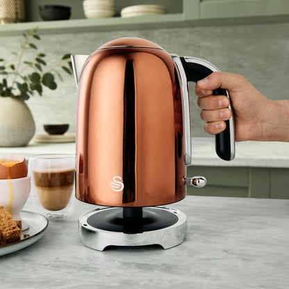 Swan Solace Kettle & 2 Slice Toaster Kitchen Set (Copper) - Vibe Home