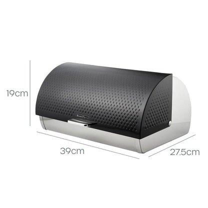 Swan Elegance Bread Bin & Canisters Kitchen Storage Set (Black) - Vibe Home