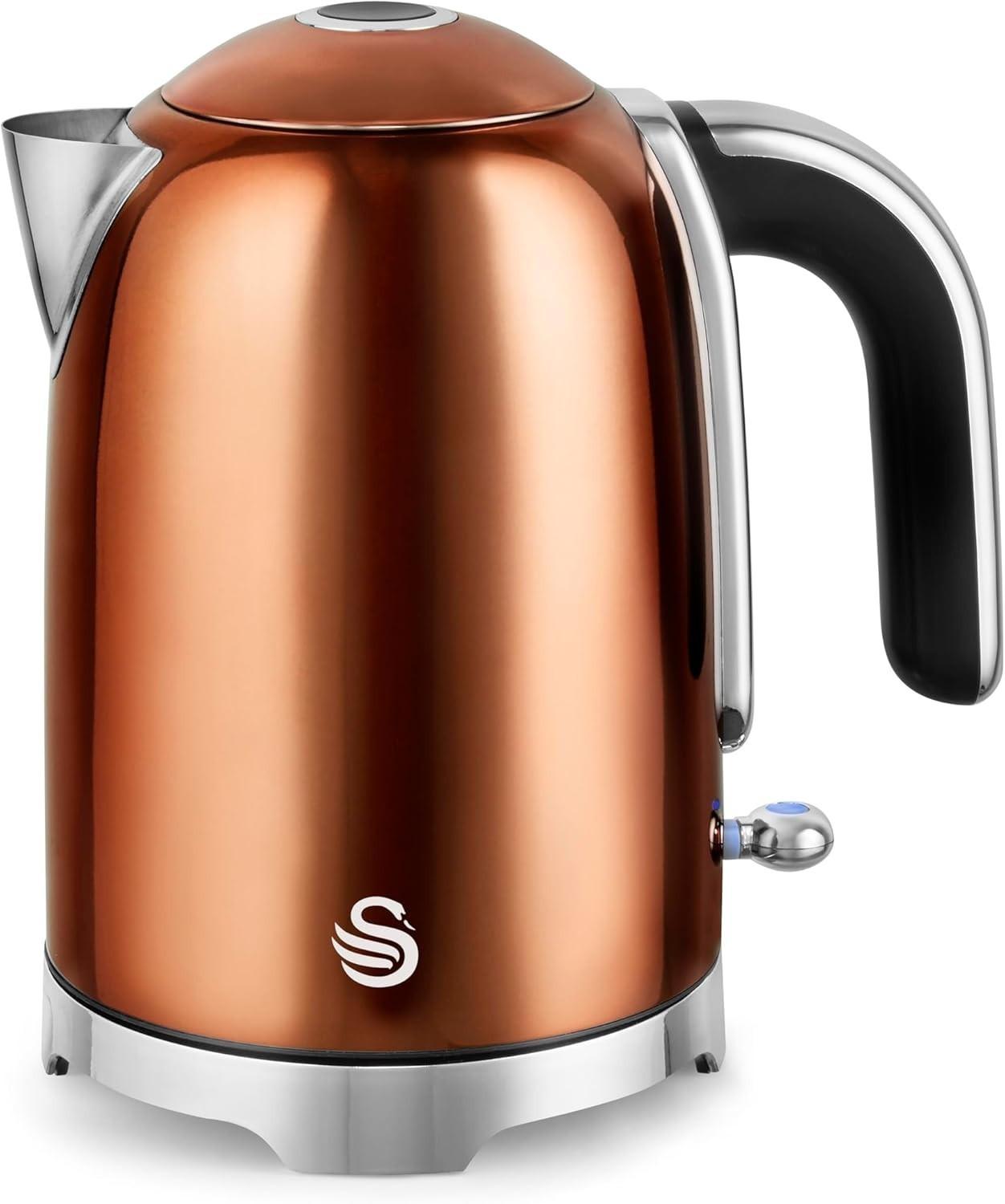 Swan Solace Kettle & 2 Slice Toaster Kitchen Set (Copper) - Vibe Home
