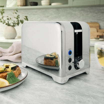 Swan Solace Kettle & 2 Slice Toaster Kitchen Set Silver (Stainless Steel) - Vibe Home