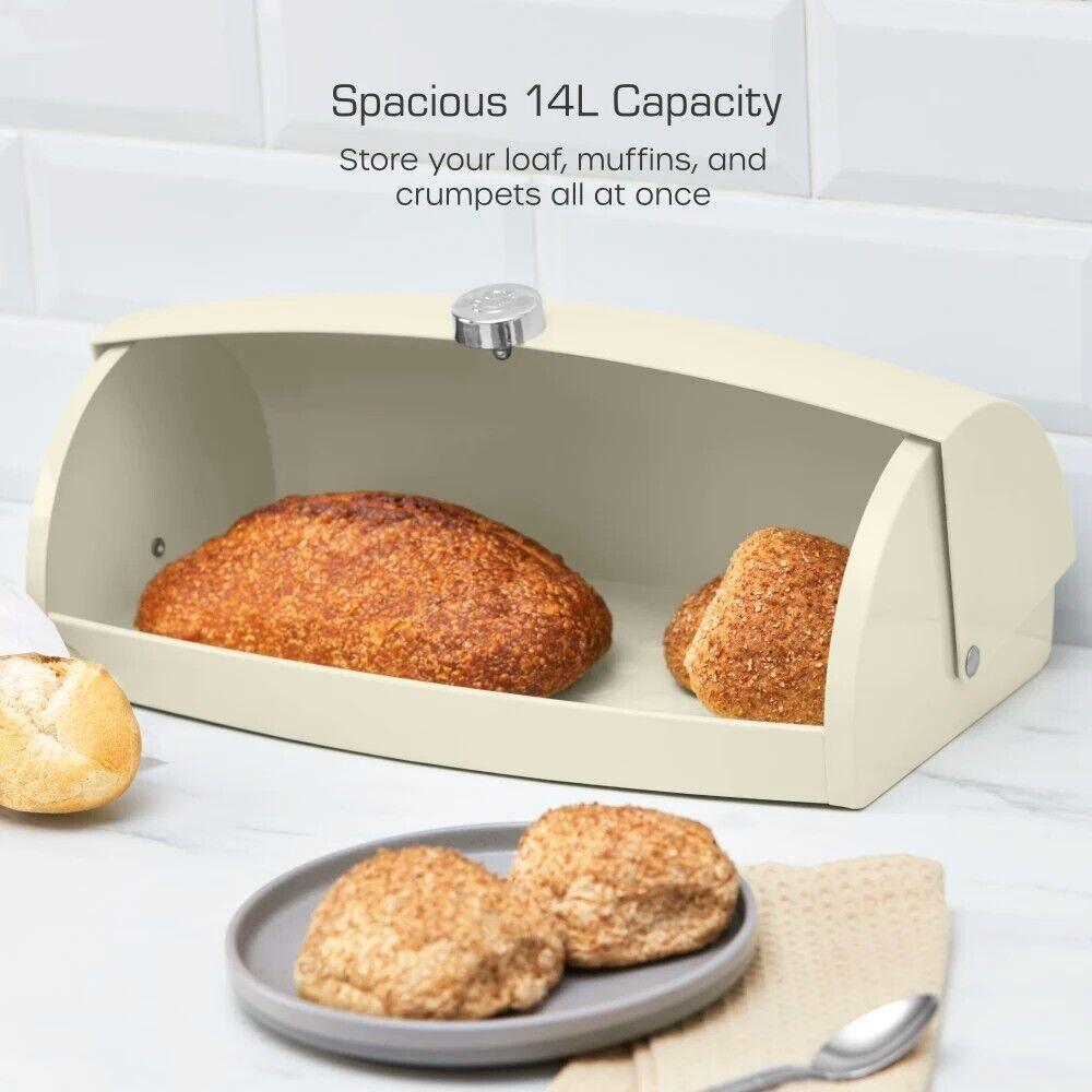 Swan Townhouse Bread Bin & Canisters Kitchen Storage Set (Cream) - Vibe Home