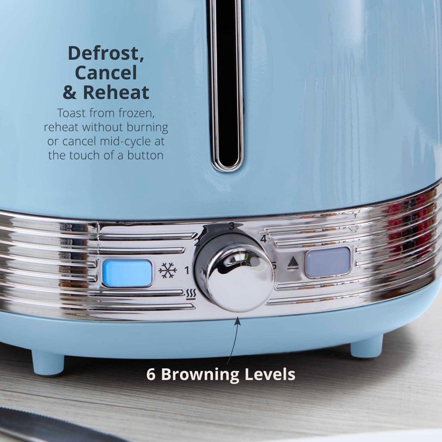 Swan Retro Jug Kettle, 2 Slice Toaster, Bread Bin & Canisters Kitchen Set (Blue) - Vibe Home