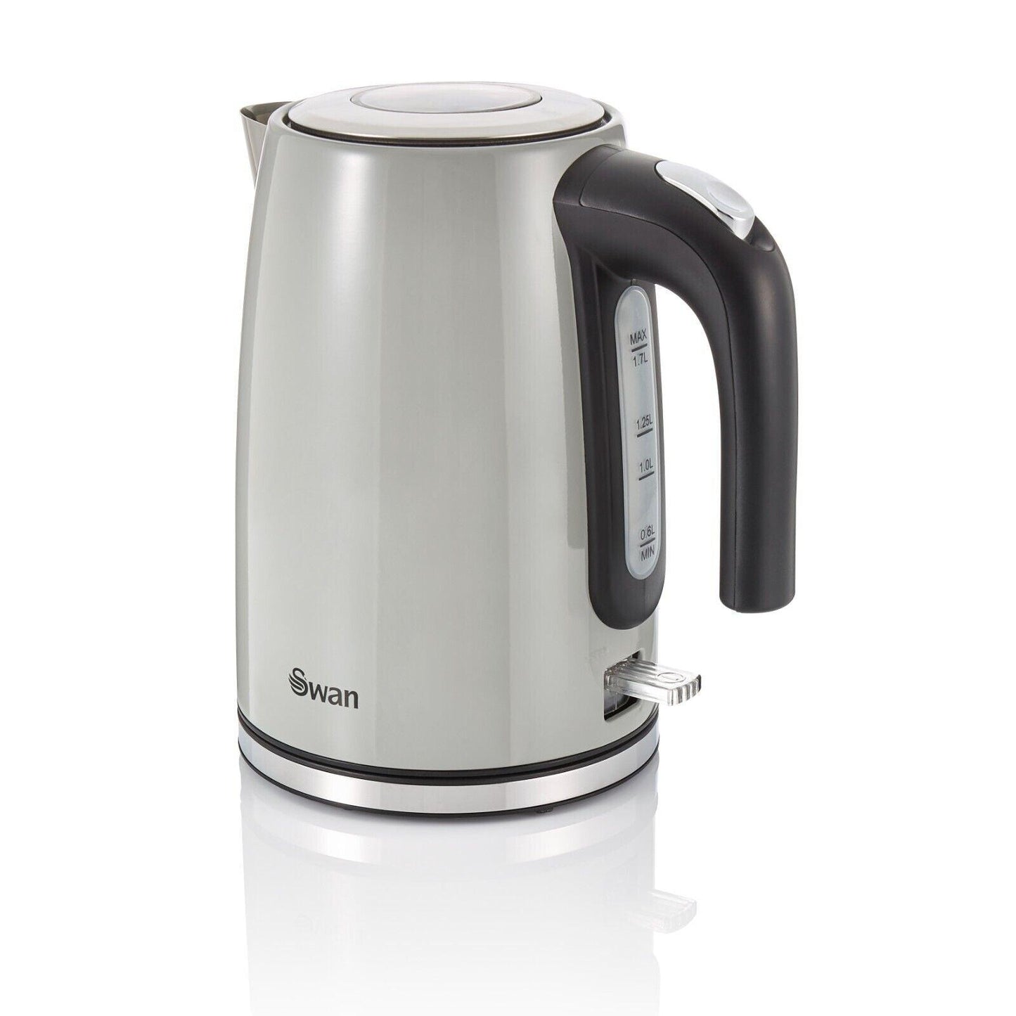 Swan Townhouse Kettle & 2 Slice Toaster Kitchen Set (Grey) - Vibe Home
