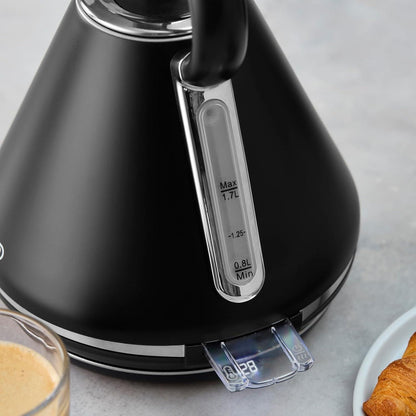 Tower Mirage Digital Pyramid Kettle & 2 Slice Toaster Kitchen Set (Black) - Vibe Home