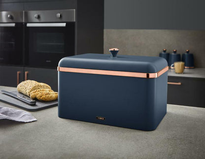 Tower Cavaletto Bread Bin & Canister Storage Kitchen Storage Set (Midnight Blue) - Vibe Home