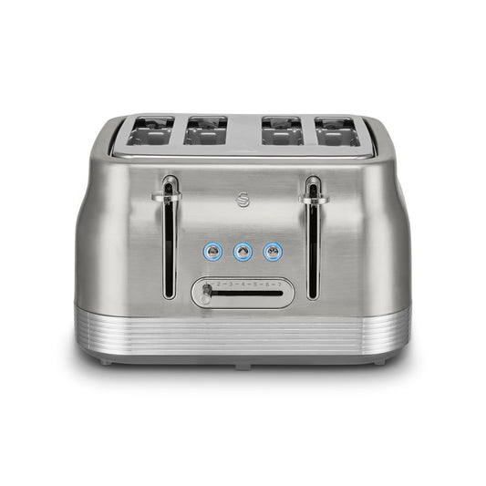 Swan Retro 4 Slice Toaster ST19029SS (Stainless Steel) - Vibe Home