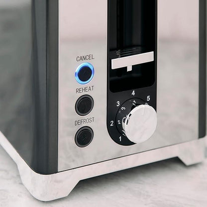 Swan Solace Kettle & 2 Slice Toaster Kitchen Set Grey (Graphite) - Vibe Home