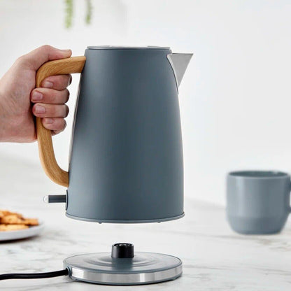 Swan Fjord Kettle & 2 Slice Toaster Kitchen Set (Grey) - Vibe Home