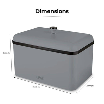Tower Sera Bread Bin & Canisters Kitchen Storage Set (Grey) - Vibe Home