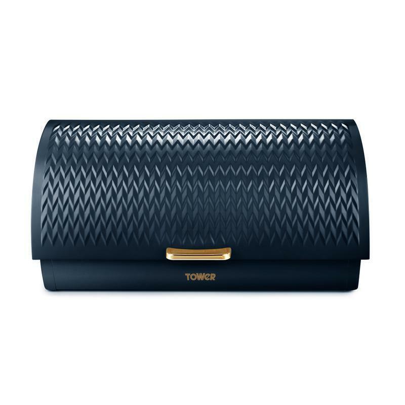 Tower Empire Roll Top Bread Bin & Canister Kitchen Storage Set (Midnight Blue) - Vibe Home