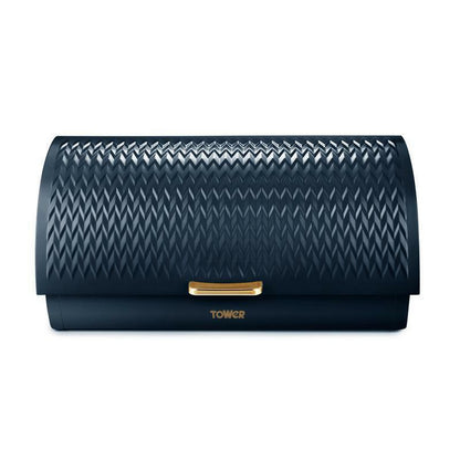 Tower Empire Roll Top Bread Bin & Canister Kitchen Storage Set (Midnight Blue) - Vibe Home